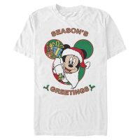 Disney Classics - Mickey Mouse - Mickey Mouse Mickeys Greeting - Vianoce - Pánske Tričko - Biela - Predné