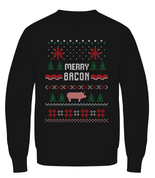 Aperçu: Merry Bacon - Sweatshirt Homme - Noir - Devant