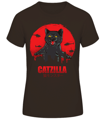 Catzilla - T-shirt standard Femme - Marron - Devant