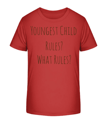 Youngest Child - T-shirt bio Enfant Stanley Stella 2.0 - Rouge - Devant