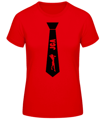 Krawatte JGA Stripperin 1 - Frauen T-Shirt B&C - Rot - Vorne