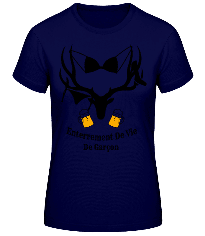 Aperçu: Enterrement De Vie De Garçon - T-shirt femme B&C - Bleu marine - Devant