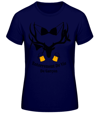 Enterrement De Vie De Garçon - T-shirt femme B&C - Bleu marine - Devant