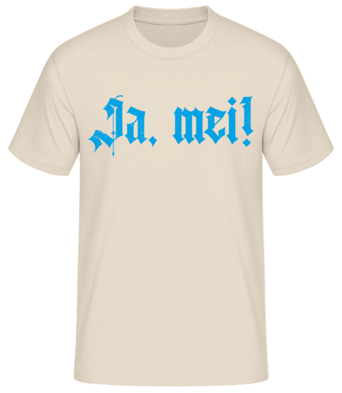 Vorschau: Ja Mei! - Männer Basic T-Shirt - Creme - Vorne