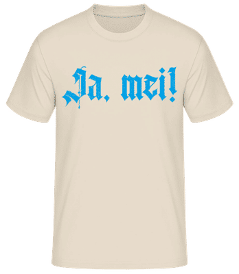 Ja Mei! - Männer Basic T-Shirt - Creme - Vorne