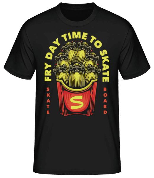 Aperçu: Fry Day Skateboarding - T-shirt standard Homme - Noir - Devant