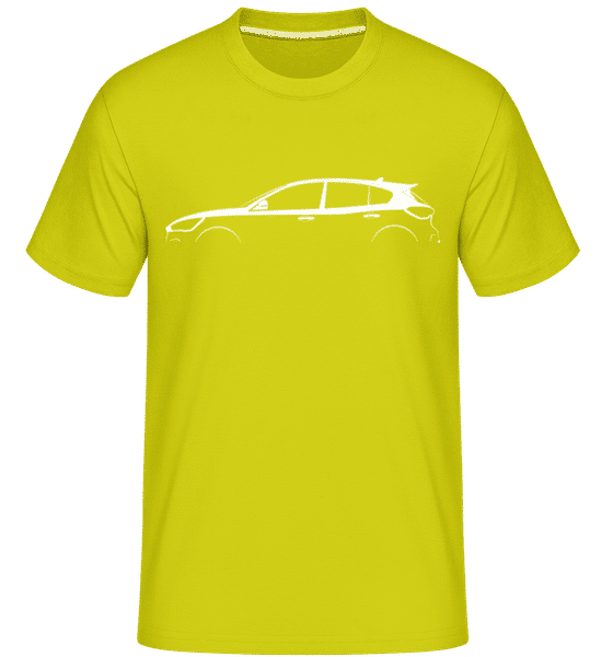 Preview: 'Ford Focus ST MK IV' Silhouette - Shirtinator Men's T-Shirt - Lime - Front