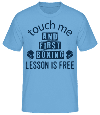 Free Boxing Lessons - T-shirt standard Homme - Bleu clair - Devant
