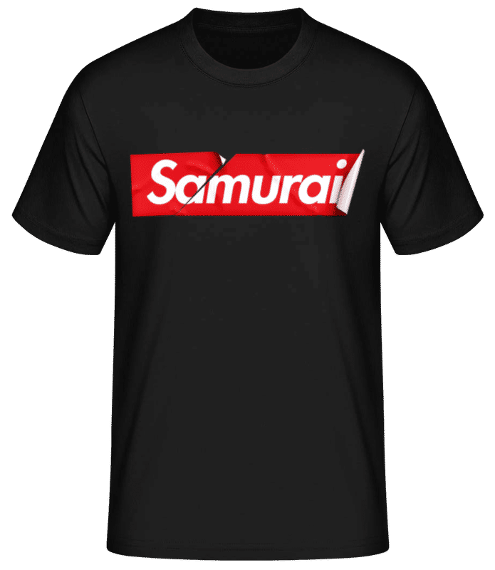 Preview: Samurai Sticker - Men's B&C T-Shirt - Black - Front