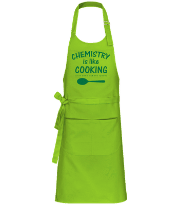 Chemistry Is Like Cooking - Professional Apron - Lime - Front