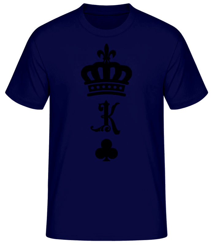 Náhľad: king Crown - Pánske basic tričko - Namornícka modrá - Predné