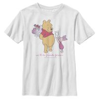 Disney - Winnie Puuh - Pú & prasátko Friends Forever - Kinder T-Shirt - Weiß - Vorne