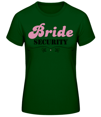 Bride Security Flowers - T-shirt standard Femme - Vert bouteille - Devant