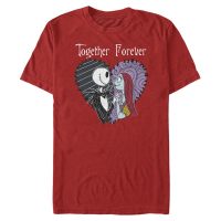 Disney Classics - Nightmare Before Christmas - Jack & Sally Together Forever - Valentinstag - Männer T-Shirt - Rot - Vorne