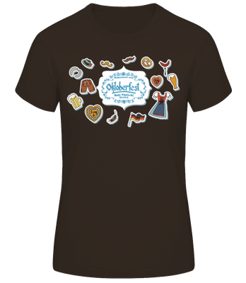 Oktoberfest Beer Festival - Women's Basic T-Shirt - Brown - Front