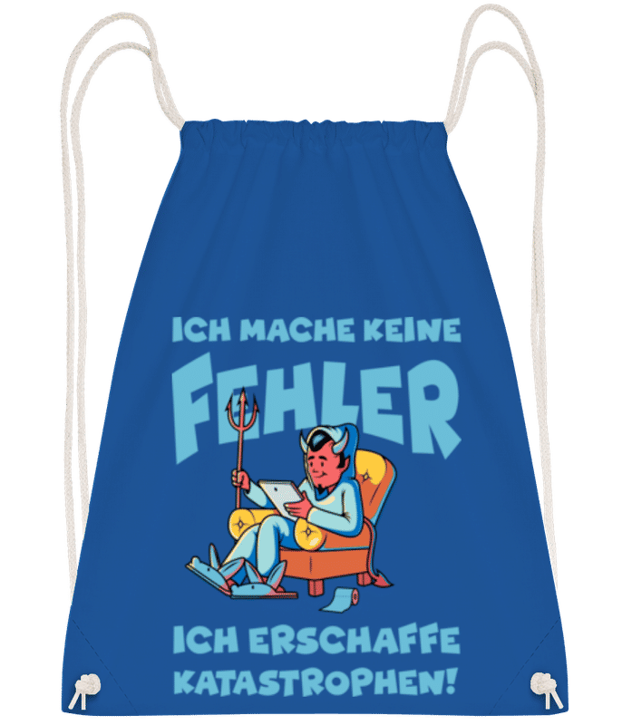 Vorschau: Ich Mache Keine Fehler - Turnbeutel - Royalblau - Vorne