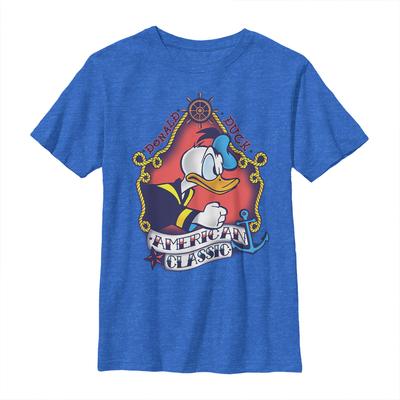Disney Classics - Mickey Mouse - Donald Duck Sailor Donald Flash - Kids T-Shirt - Heather royal blue - Front