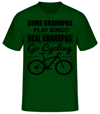 Real Granpas Go Cycling - T-shirt standard Homme - Vert bouteille - Devant
