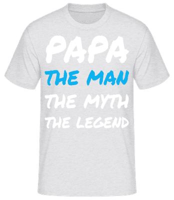 Papa The Man - Camiseta básica para hombre - Gris moteado - delante