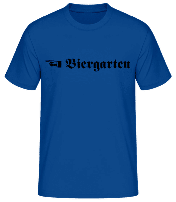 Biergarten - Männer Basic T-Shirt - Royalblau - Vorne