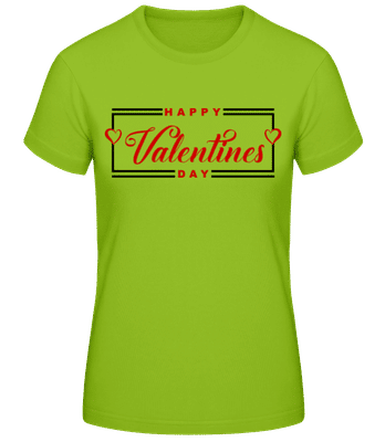 Happy Valentines Day 3 - T-shirt femme B&C - Citron vert - Devant