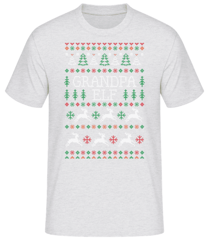 Preview: Grandpa Elf - Men's Basic T-Shirt - Heather grey - Front