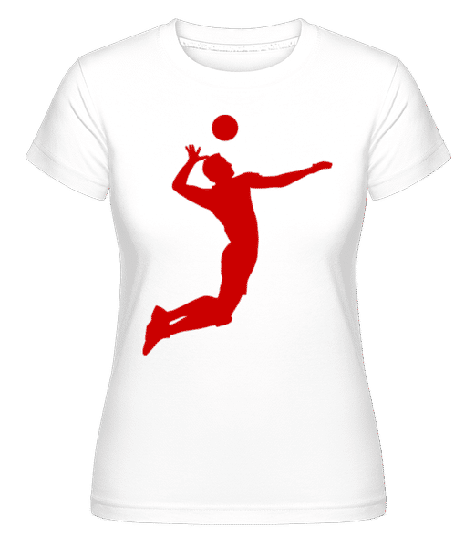 Aperçu: Volleyball -  T-shirt Shirtinator femme - Blanc - Devant