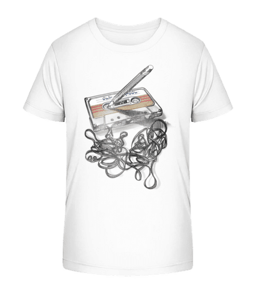 Aperçu: Cassette Vieille École - T-shirt bio Enfant Stanley Stella 2.0 - Blanc - Devant