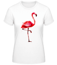 Flamant rose 1 - T-shirt standard Femme - Blanc - Devant
