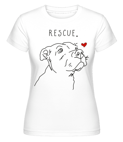 Aperçu: Rescue Dog 2 -  T-shirt Shirtinator femme - Blanc - Devant