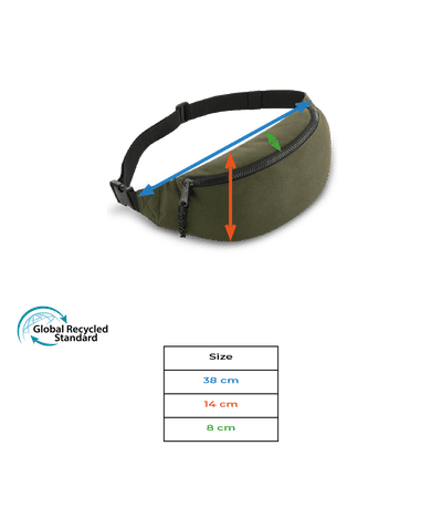 BagBase Bum Bag - Size chart