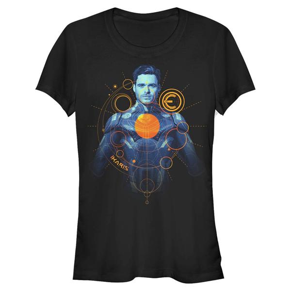 Aperçu: Marvel - Eternals - Ikaris Orange - Femme T-shirt - Noir - Devant