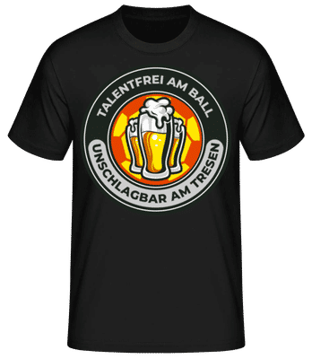 Unschlagbar Am Tresen - Männer Basic T-Shirt - Schwarz - Vorne