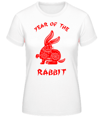 Chinese Zodiac Year Of The Rabbit - Frauen Basic T-Shirt - Weiß - Vorne