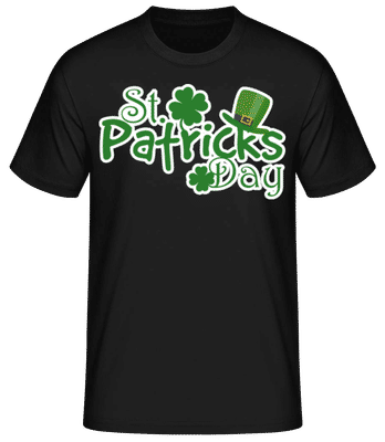St. Patrick's Day - Camiseta básica para hombre - Negro - delante