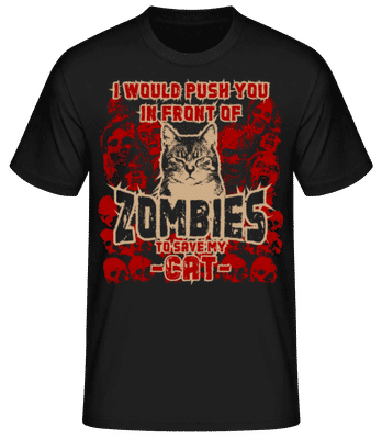 Save My Cat - Pánské basic tričko - Černá - Napřed