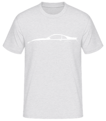 'Nissan 300ZX (Z32)' Silhouette - Camiseta básica para hombre - Gris moteado - delante