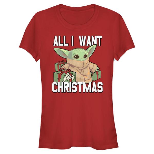 Star Wars - The Mandalorian - The Child Christmas Baby V2 - Christmas - Femme T-shirt - Rouge - Devant