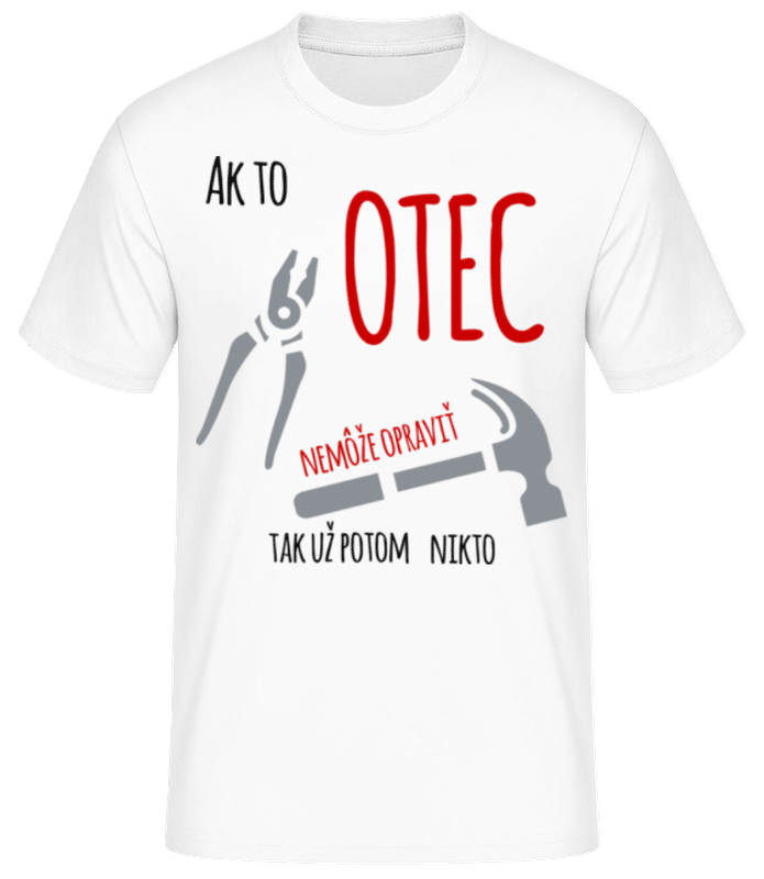 Náhľad: Pánske basic tričko - Biela - Predné