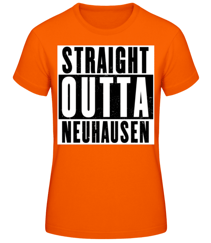 Vorschau: Straight Outta Neuhausen - Frauen T-Shirt B&C - Orange - Vorne