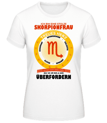 Skorpion Treues Herz - Frauen T-Shirt B&C - Weiß - Vorne