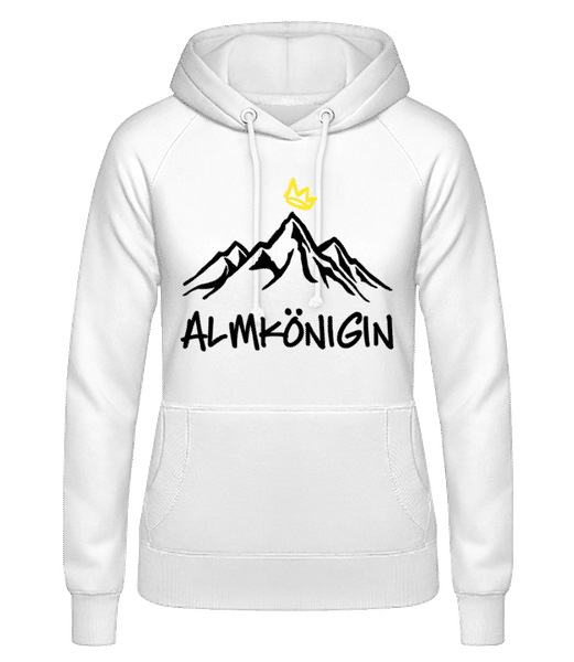 Vorschau: Almkönigin - Frauen Hoodie - Weiß - Vorne