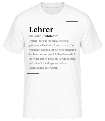 Lehrer - Männer Basic T-Shirt - Weiß - Vorne
