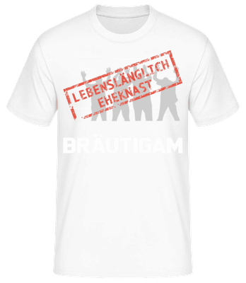 Häftling Bräutigam - Männer Basic T-Shirt - Weiß - Vorne