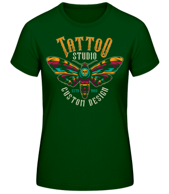 Tattoo Studio Custom Design - Women's Basic T-Shirt - Bottle green - Front