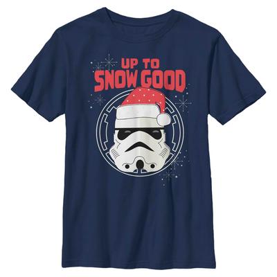 Star Wars - Stormtrooper Snow Good Trooper - Christmas - Enfant T-shirt - Bleu marine - Devant