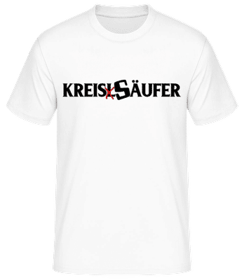 KreisSäufer - Männer Basic T-Shirt - Weiß - Vorne
