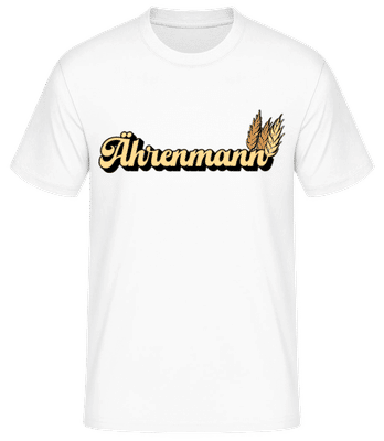Ährenmann - Männer Basic T-Shirt - Weiß - Vorne