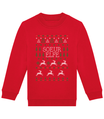 Soeur Elfe - Sweat-shirt standard pour enfant - Rouge - Devant