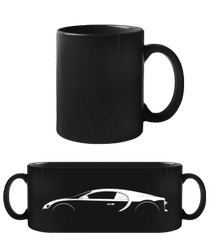 'Bugatti Chiron' Silhouette · Schwarze Tasse